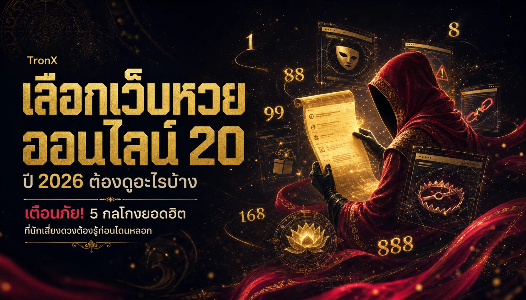 เลือกเว็บหวยออนไลน์ 2026 ระวัง 5 กลโกงเว็บหวย