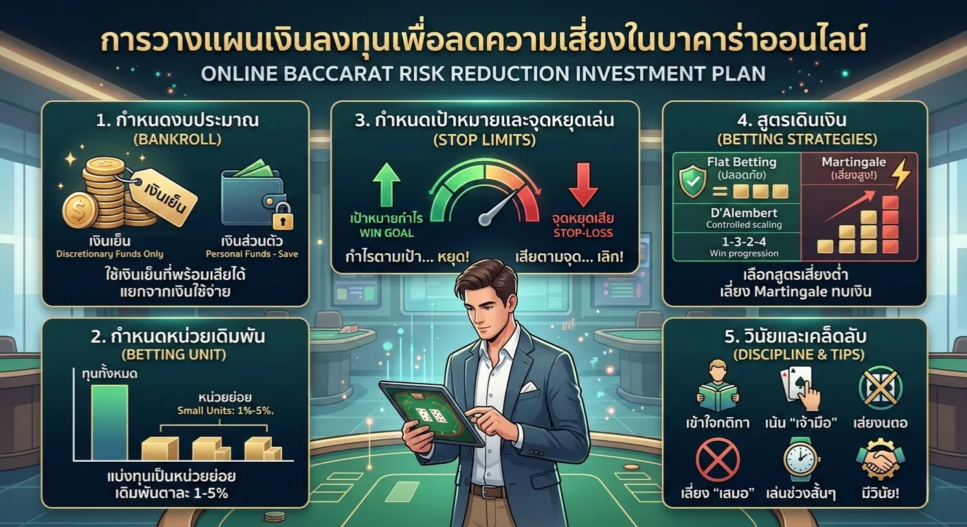 บาคาร่าออนไลน์แสดงการวางแผนเงินทุน