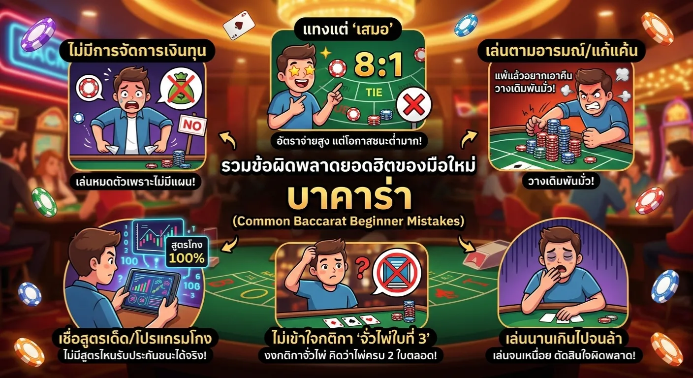 บาคาร่าที่มือใหม่ต้องระวัง