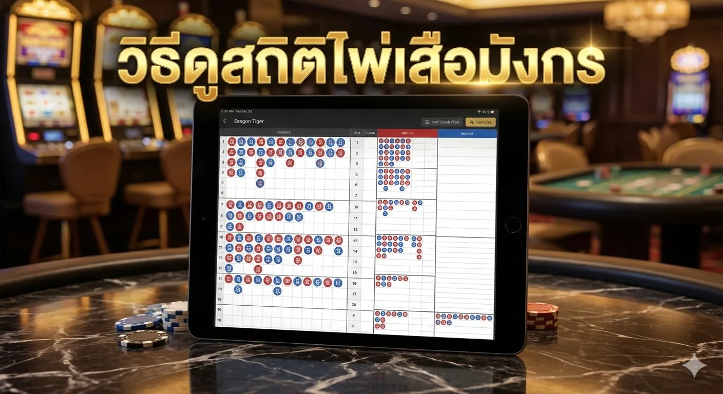 ตารางสถิติ Big Road ของเกมเสือมังกรออนไลน์