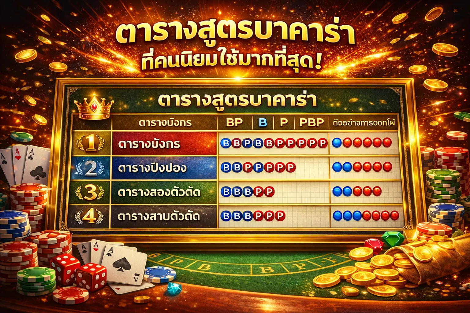 ตารางสูตรบาคาร่าออนไลน์