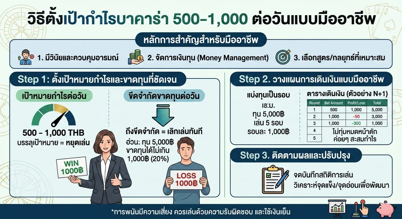 กำไรบาคาร่า 1000 บาทต่อวัน