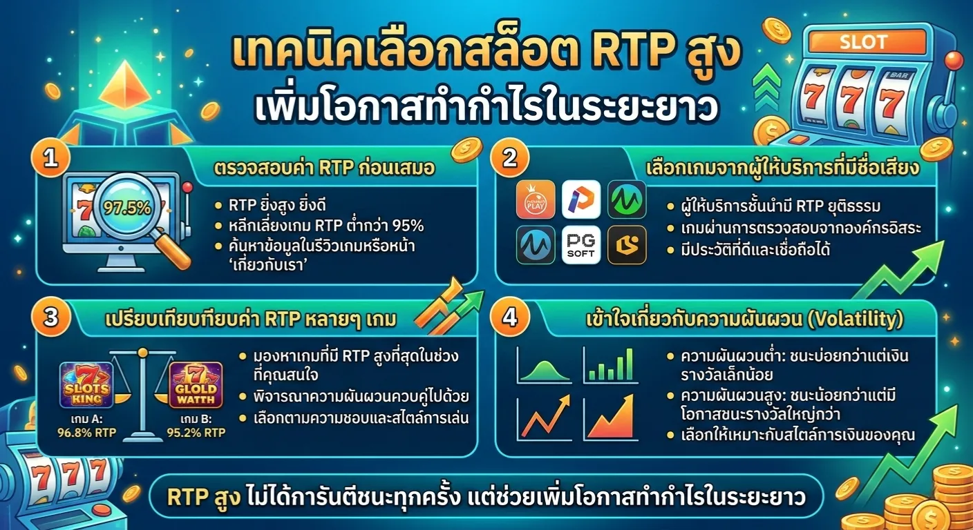 เทคนิคการเลือกสล็อต RTP สูง เพื่อทำกำไรระยะยาว