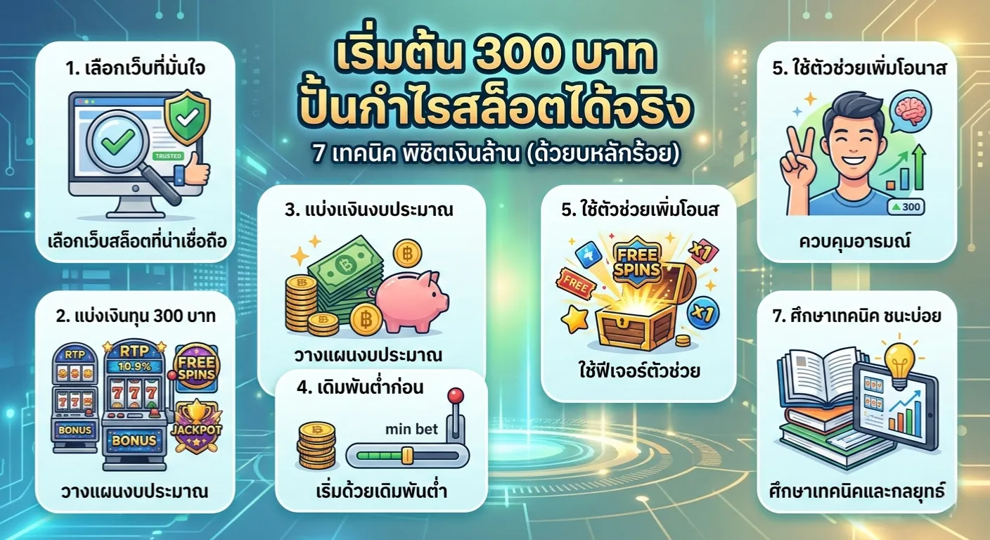 เทคนิคปั่นสล็อตทุน 300 บาทให้ได้กำไรจริง 2026