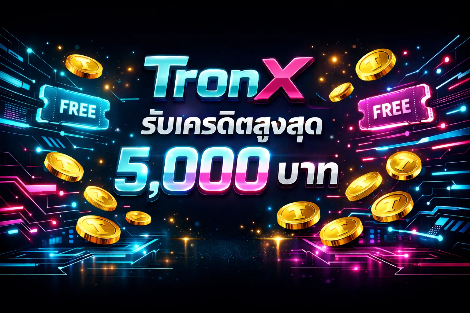 TronX รับเครดิตฟรี 5,000 บาท ไม่ต้องฝากก่อน