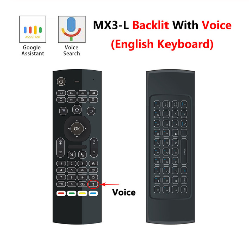 MX3 MX3-L Backlit Air Mouse T3 Smart Voice Remote Control 2.4G photo 3