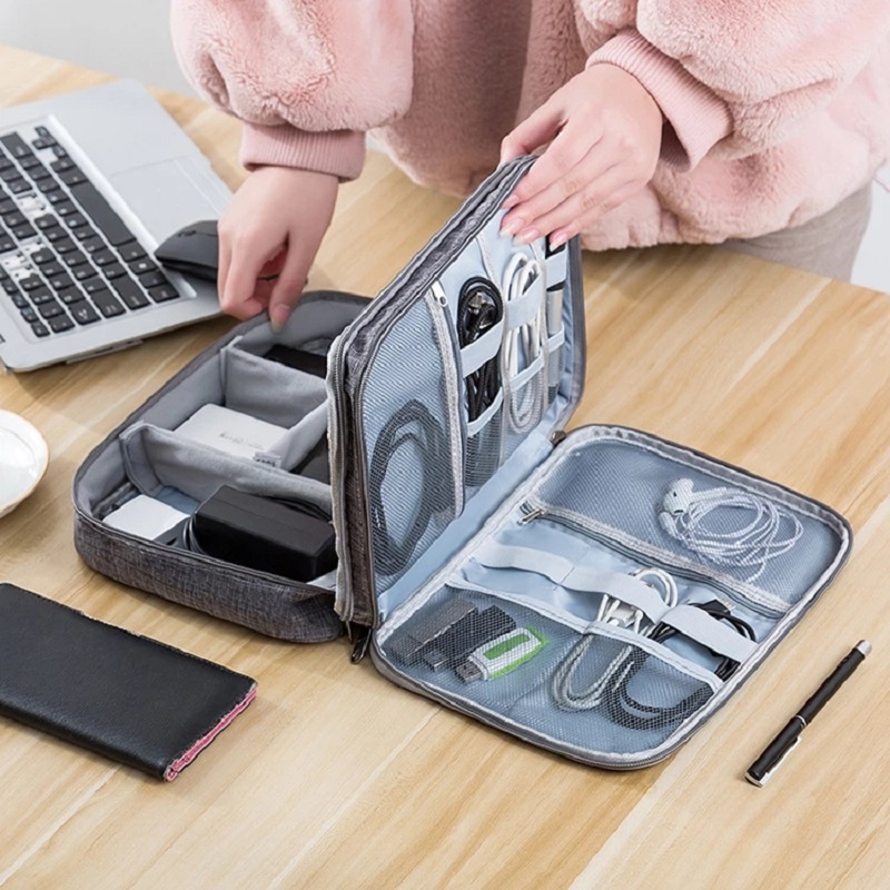 Electronics Organizer Travel Cable Organizer Bag Waterproof photo 9