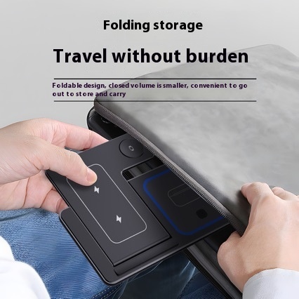 15W 3 In 1 LED Fast Wireless Charger Stand Foldable Charging photo 6