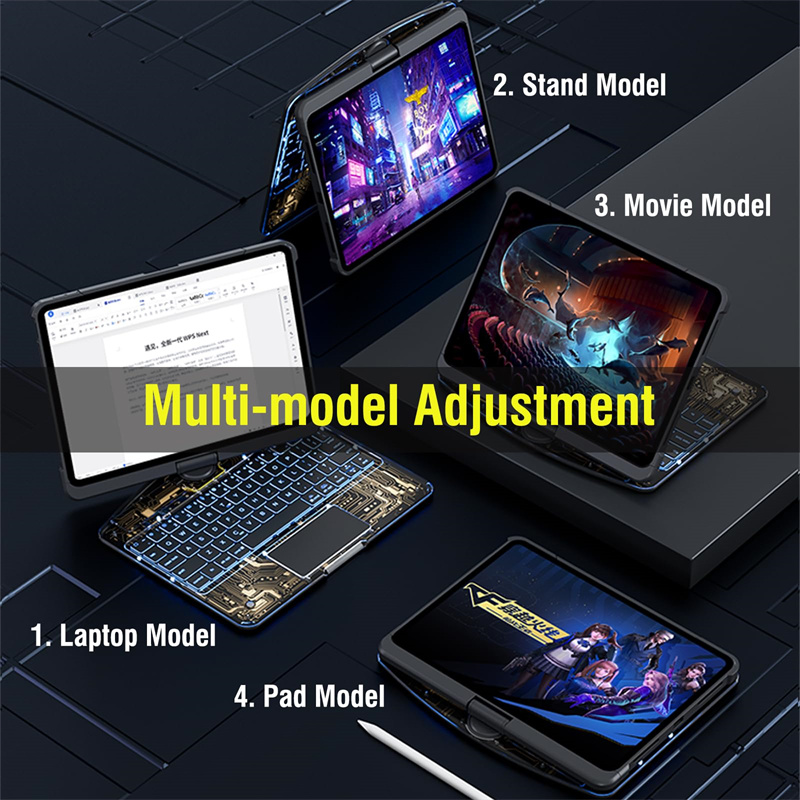 360 Swivel Keyboard Clear Case For IPad Smart Trackpad photo 12