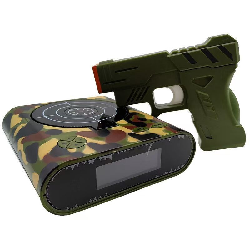 Electronics Desk Clock Digital Gun Alarm Clock Gadget Target photo 5