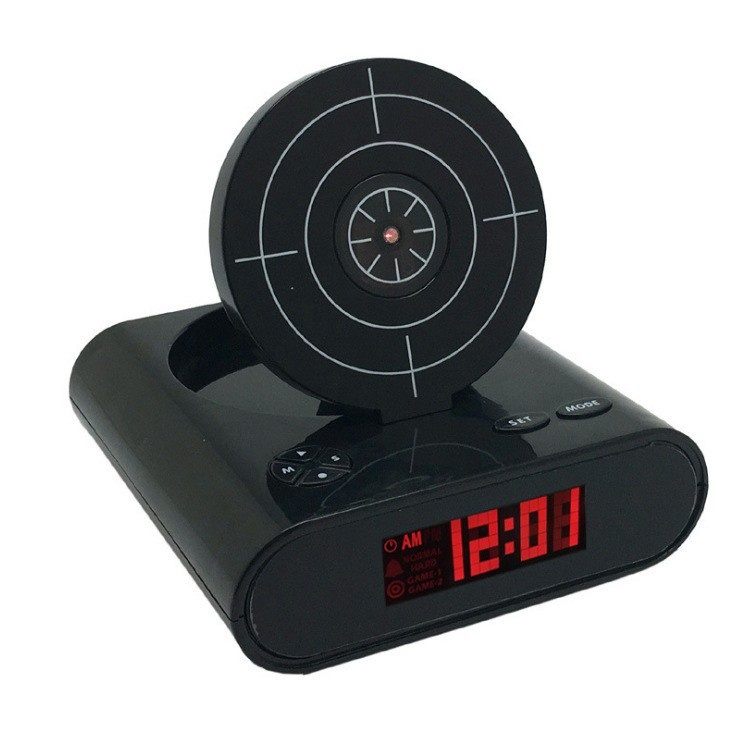 Electronics Desk Clock Digital Gun Alarm Clock Gadget Target photo 9