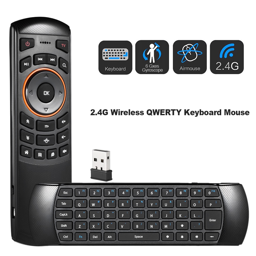 Docooler Mini 2.4GHz Wireless QWERTY Keyboard Air Mouse Handheld photo 4