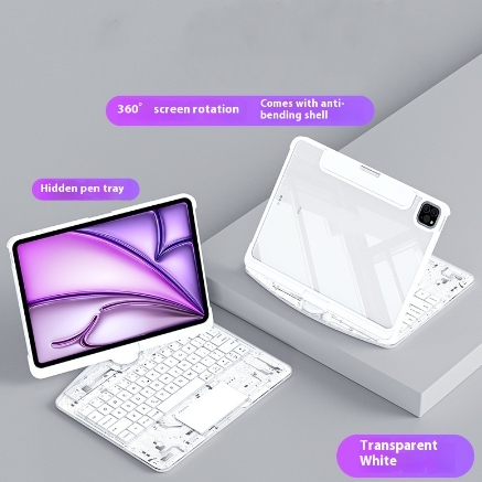 360 Swivel Keyboard Clear Case For IPad Smart Trackpad photo 9