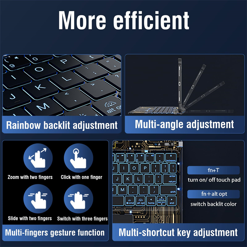 360 Swivel Keyboard Clear Case For IPad Smart Trackpad photo 3