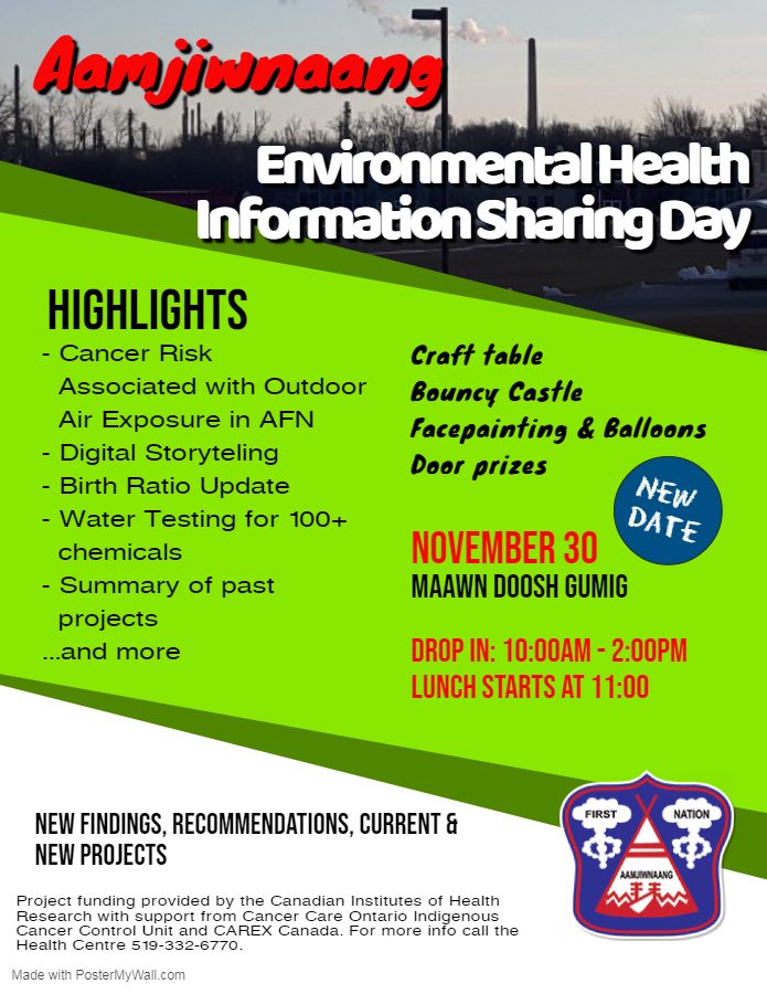 Aamjiwnaang Environmental Health Information Saving Day