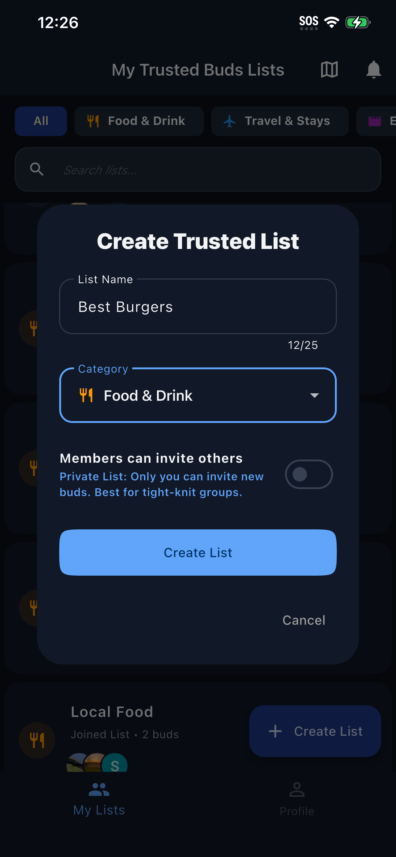 Privacy First App Screenshot
