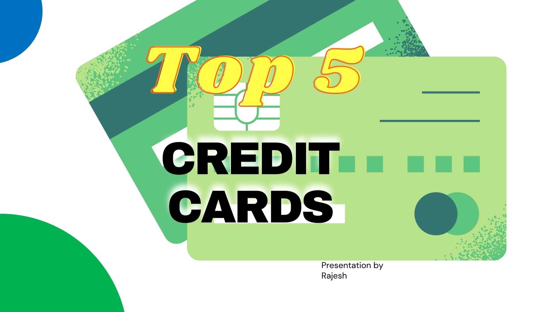 Top 5 credit cards for best rewards in india