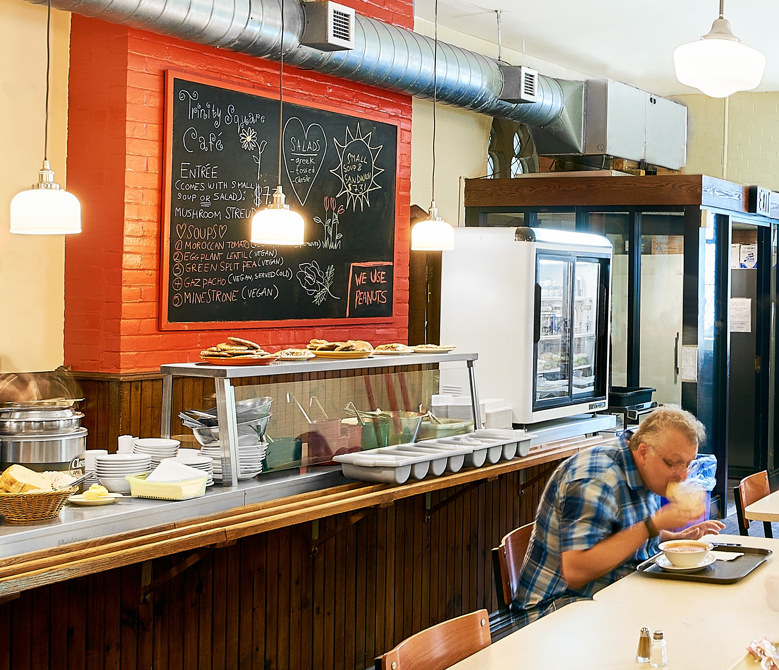 Inside the café