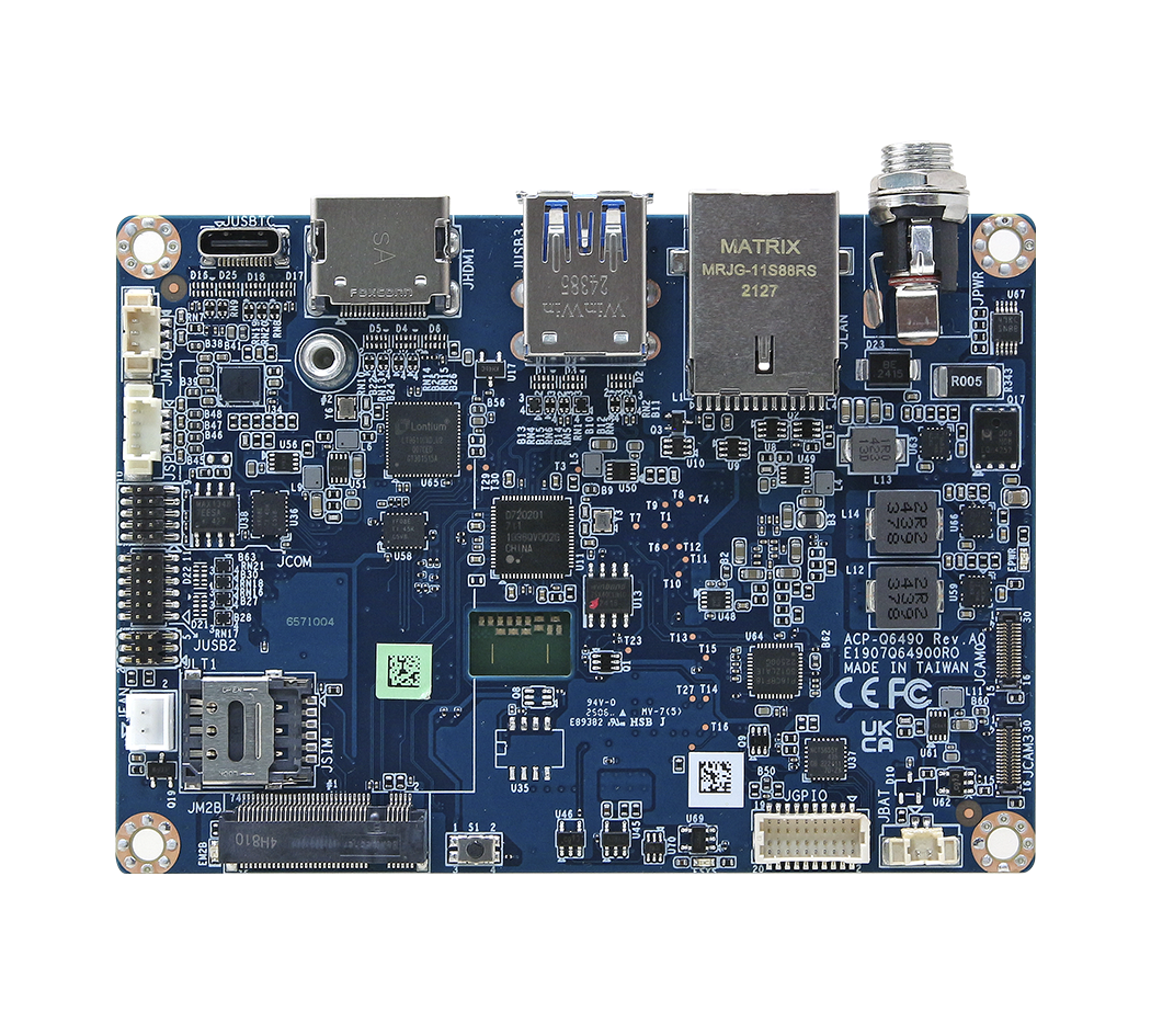 ACP-Q6490 High-Performance Embedded SBC – Front View