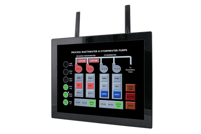 ARC-1738-C Industrial Panel PC – 3D Front View