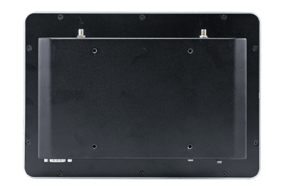 SID-10WR2 bottom view – Rear panel of ARM-based panel PC showing I/O ports and mounting interface