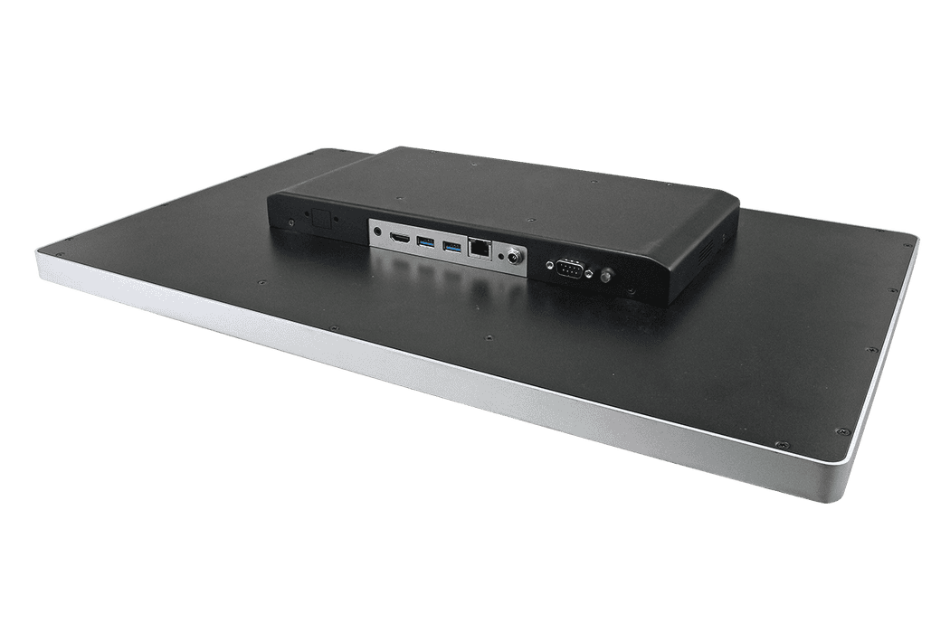 SID-21WR2 bottom view – ARM-based panel PC with accessible I/O ports and mounting features