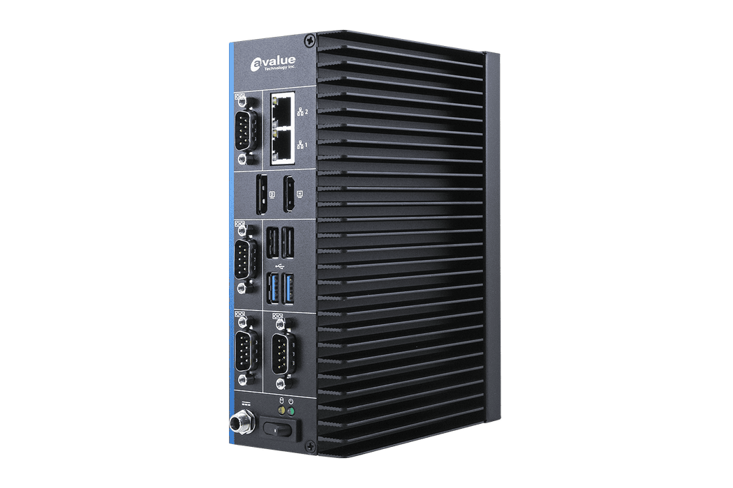 EPC-EHL-DIN Compact DIN Rail-Mounted Embedded PC – Front View