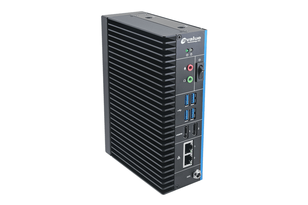 EPC-WHL-DIN Compact DIN Rail-Mounted Embedded PC – Front Vie