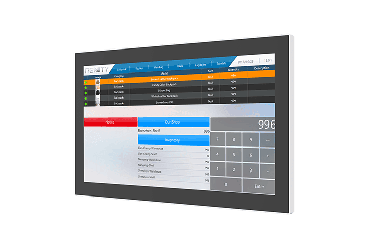 RiVar-1502 front view – 15.6-inch all-in-one POS terminal for smart retail and healthcare applications
