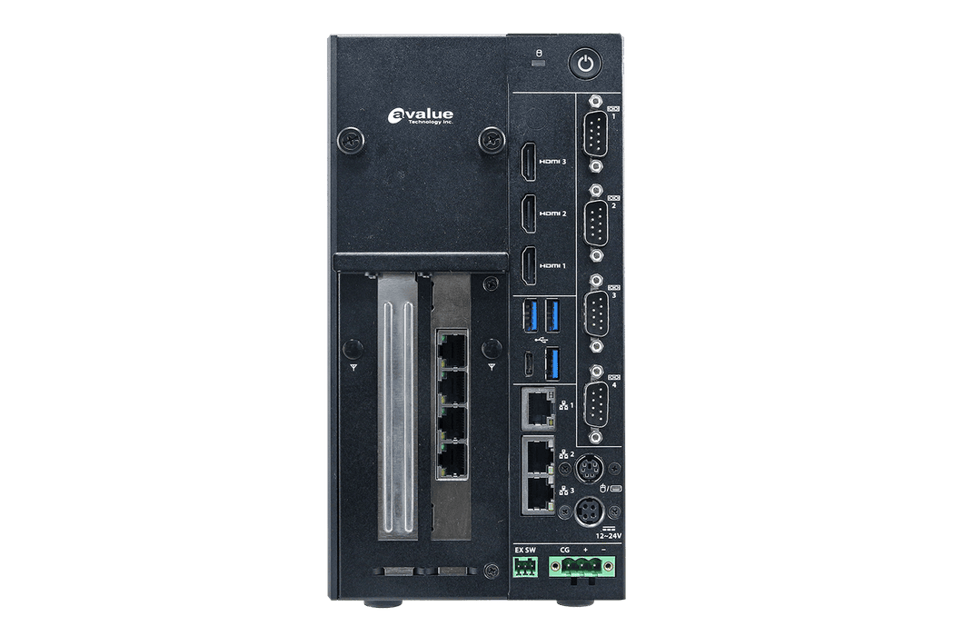 SLP-WHG-TSN Expandable Industrial Computing System with TSN Support – Front View