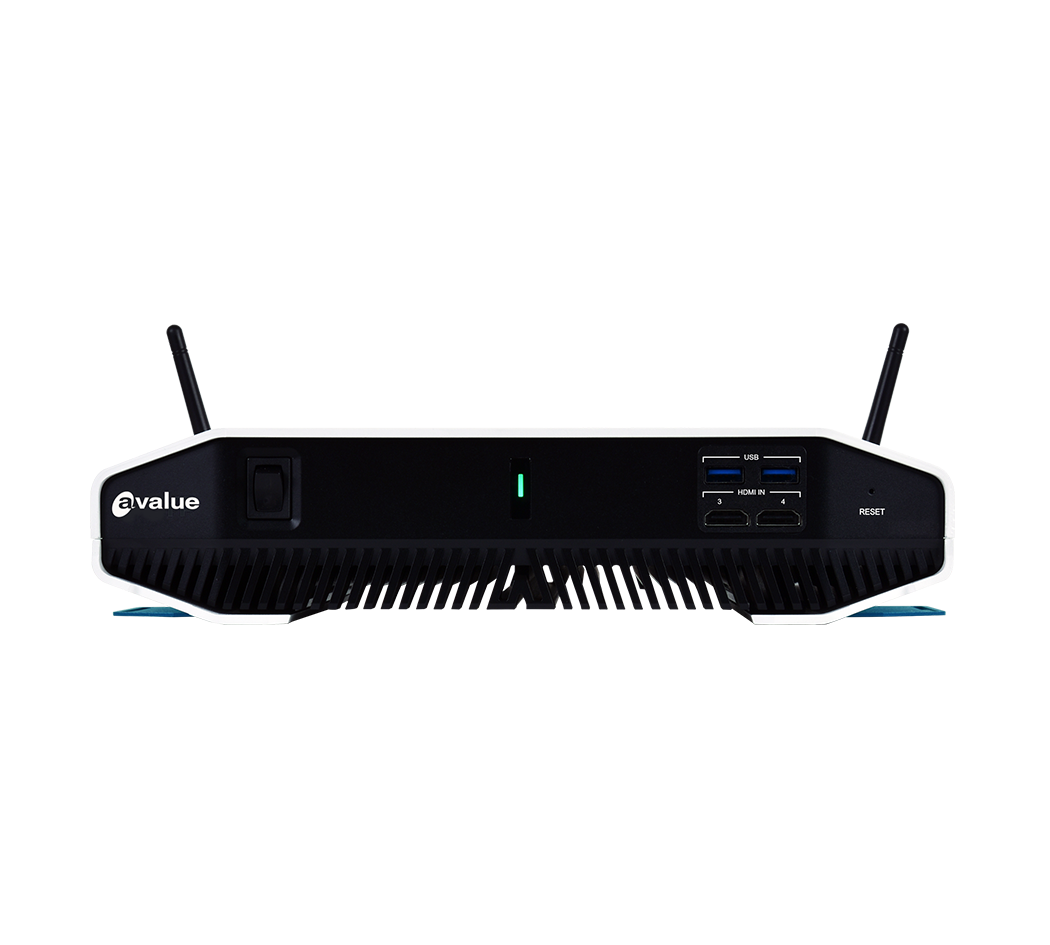 MED-VPR-8430 back view – Rear panel of medical video manager showing I/O ports and connectivity options