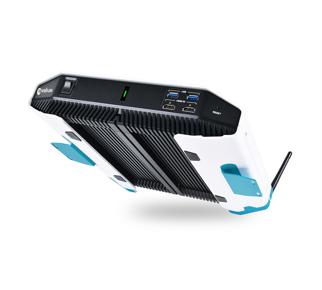 MED-VPR-8430 top view – Medical video manager with compact and ventilated chassis for clinical use