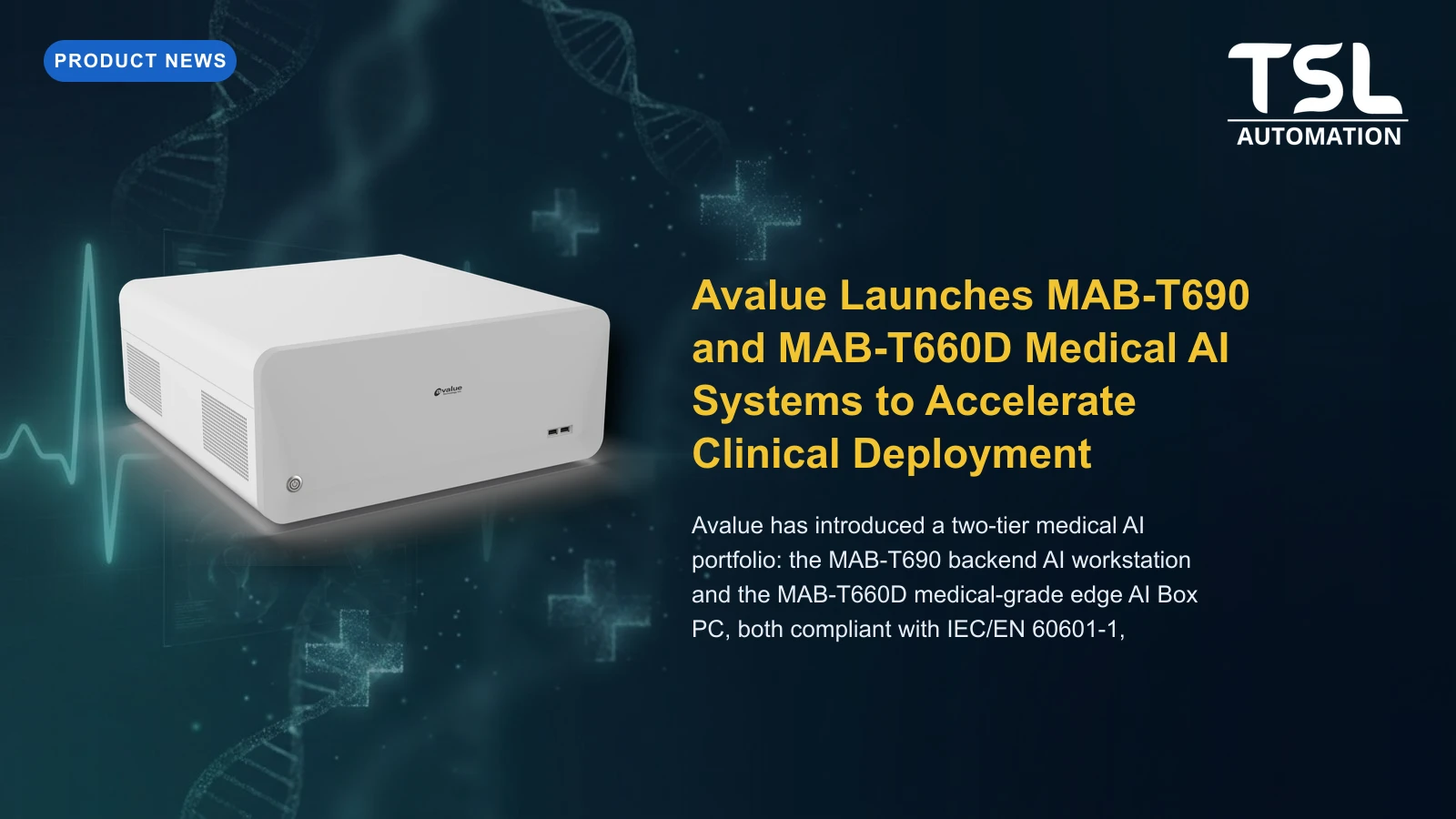 Avalue MAB-T690 AI workstation and MAB-T660D medical edge AI Box PC