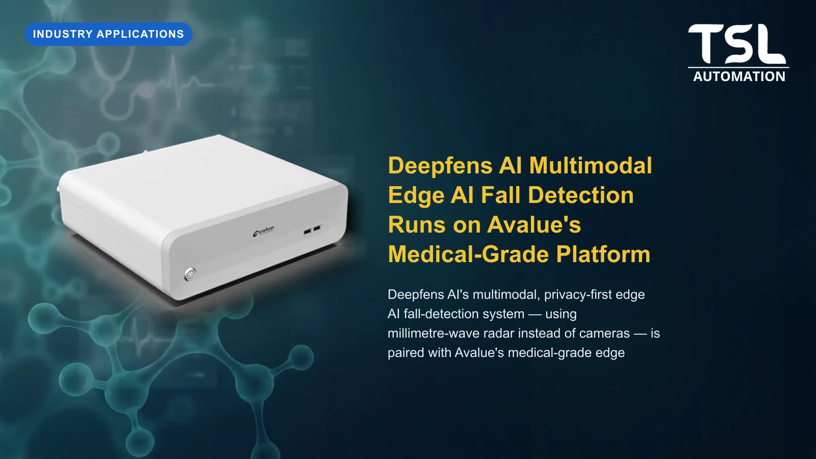 Deepfens AI Multimodal Edge AI Fall Detection Runs on Avalue's Medical-Grade Platform