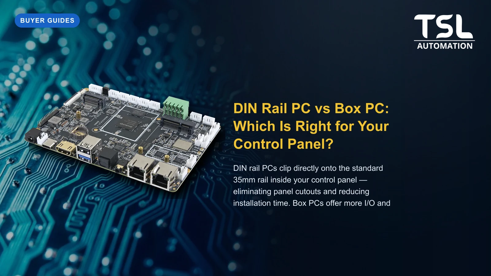 DIN rail PC versus Box PC control panel installation — TSL Automation Solutions