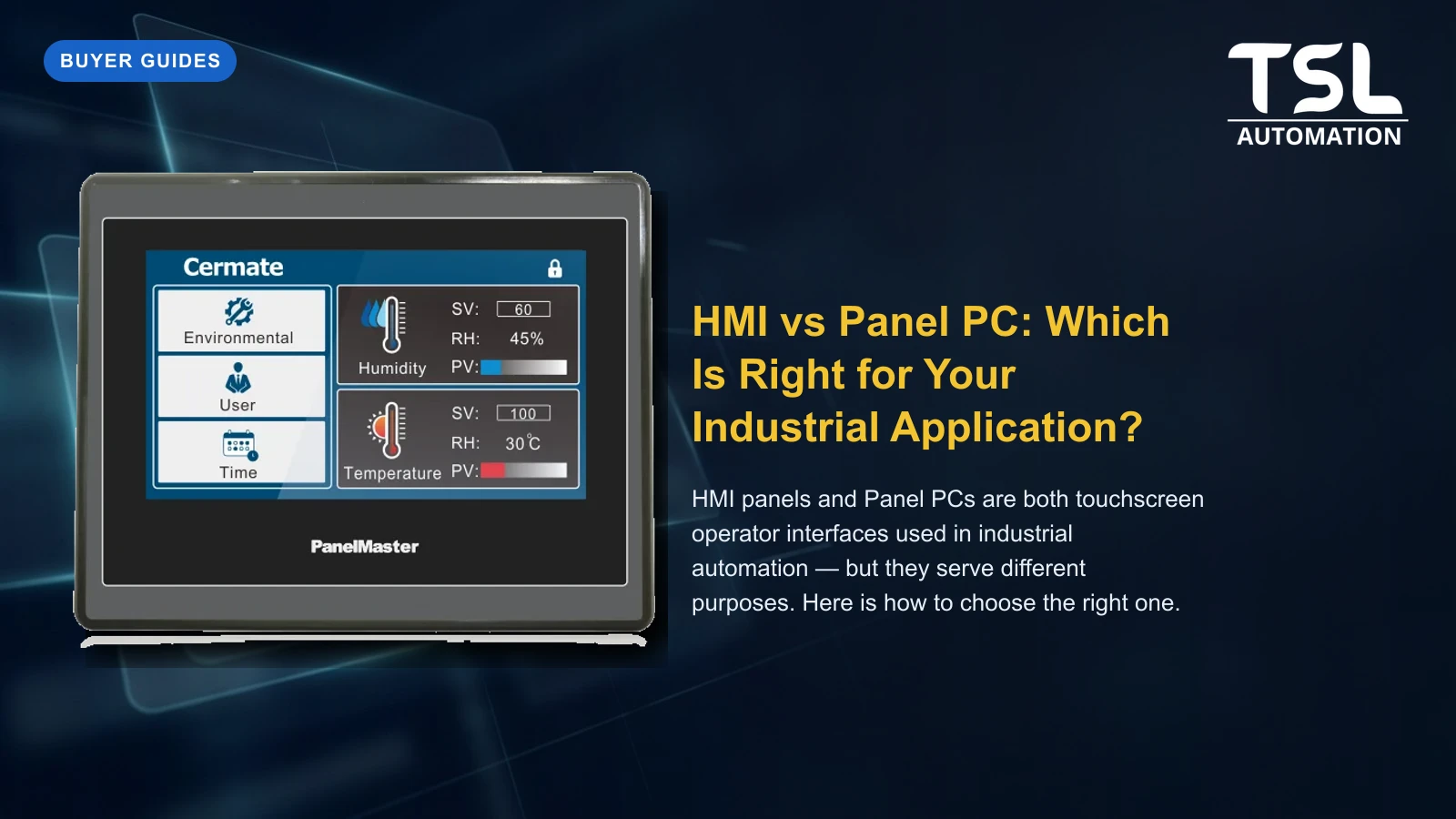 Industrial HMI panel family comparison — TSL Automation Solutions