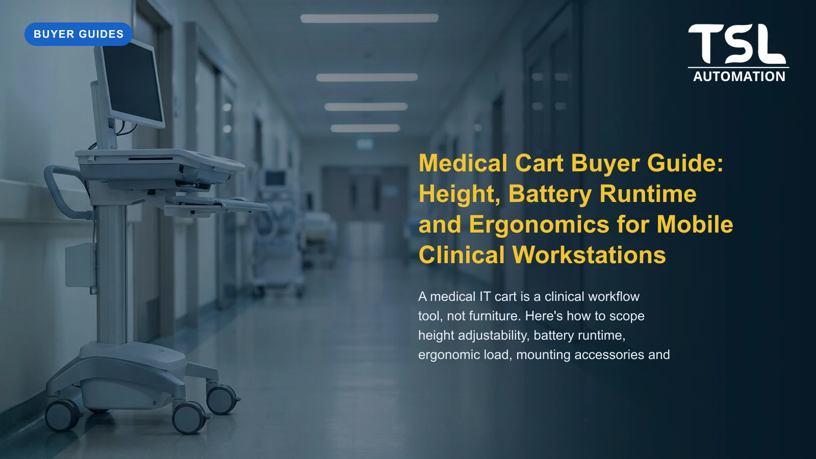Medical cart buyer guide for mobile clinical workstations