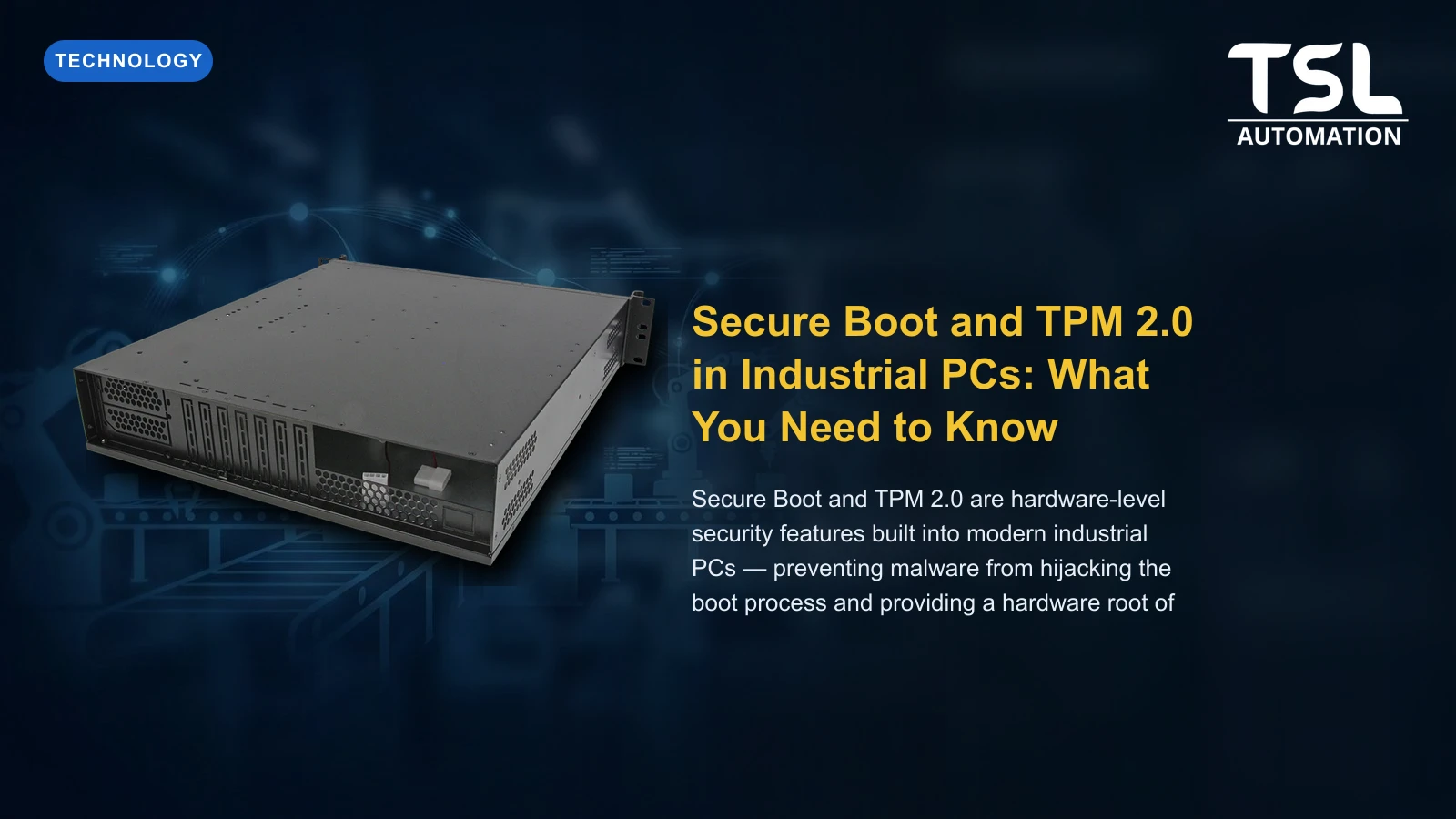 Secure Boot TPM 2.0 industrial PC cybersecurity — TSL Automation Solutions
