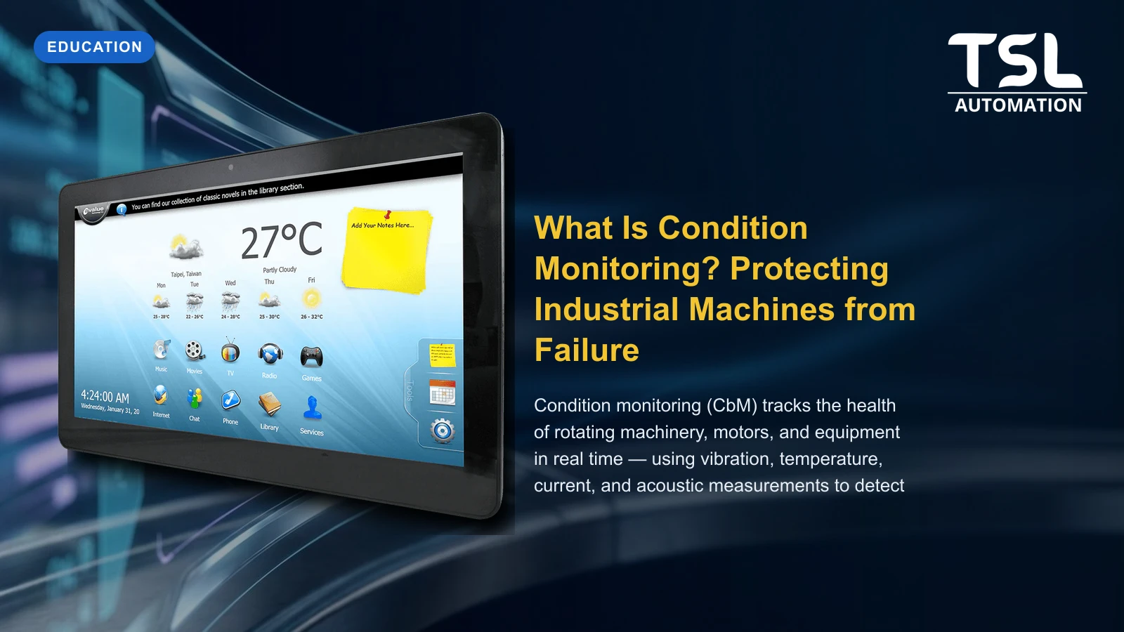 Condition monitoring industrial machine vibration sensor — TSL Automation Solutions