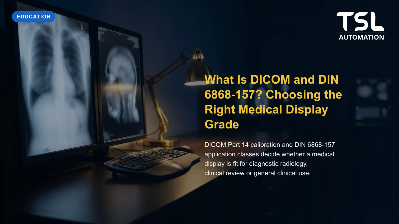DICOM Part 14 and DIN 6868-157 medical display grades explained