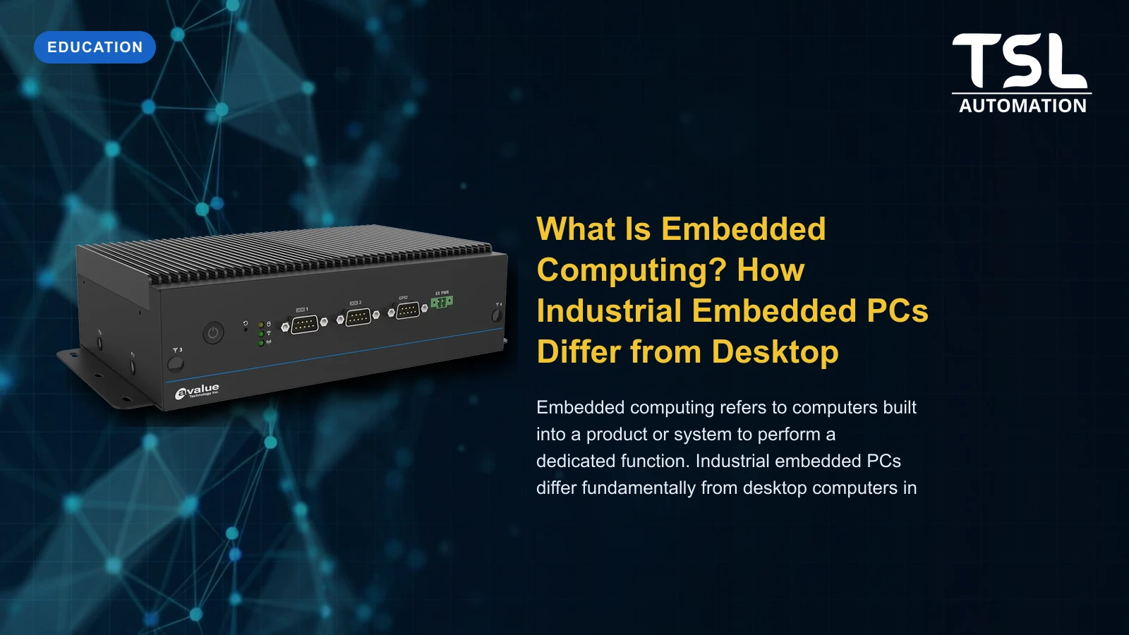 Industrial embedded PC motherboard for automation — TSL Automation Solutions