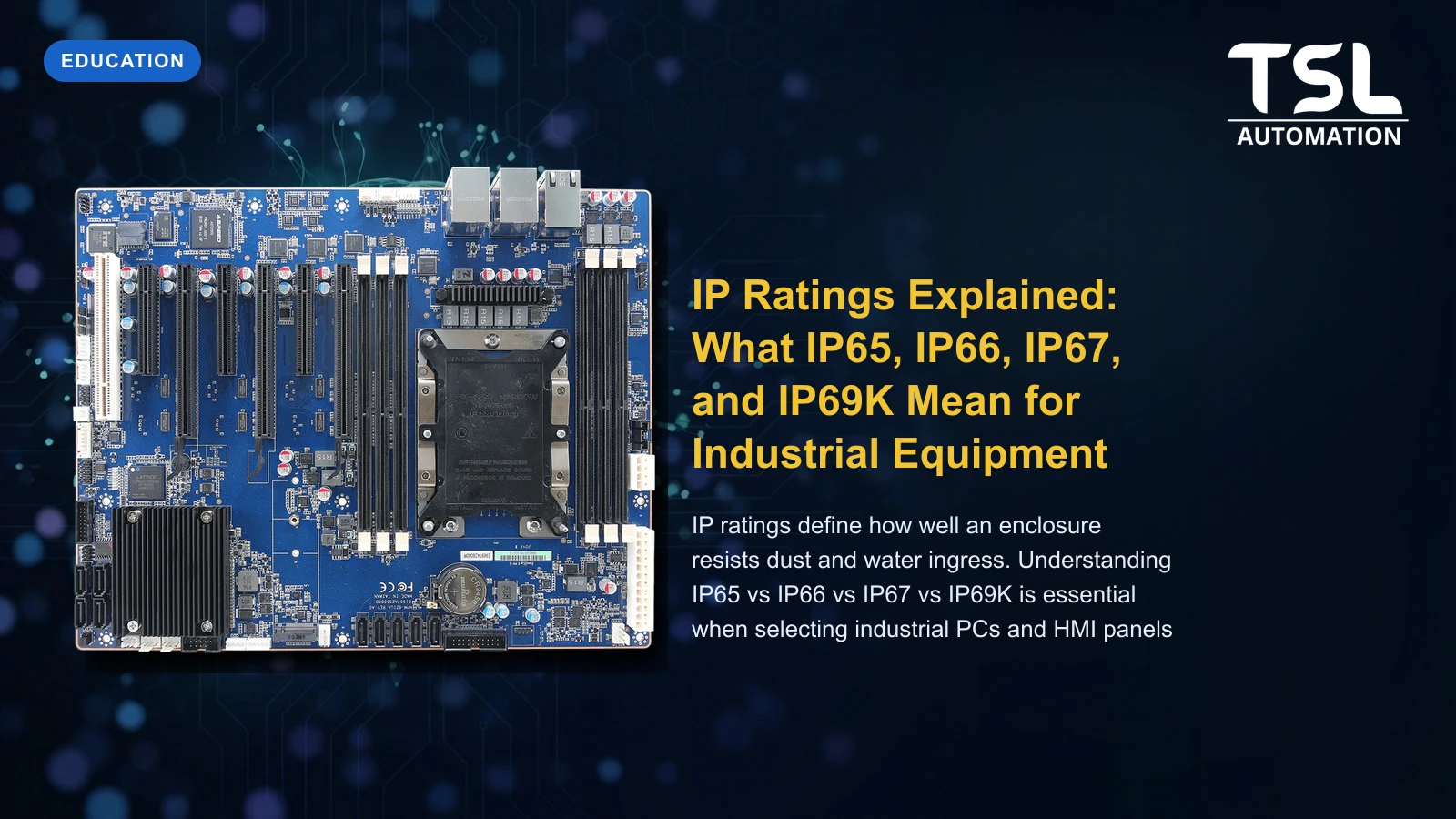 Industrial Panel PC with IP65 and IP69K ratings — TSL Automation Solutions