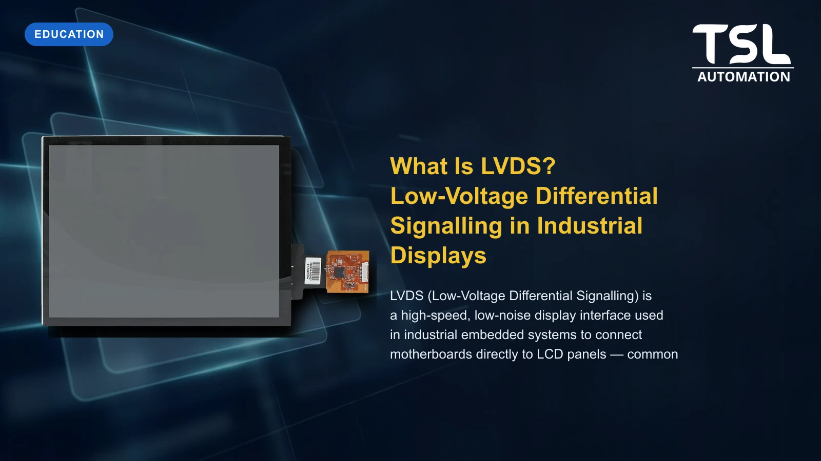 LVDS display interface industrial Panel PC — TSL Automation Solutions