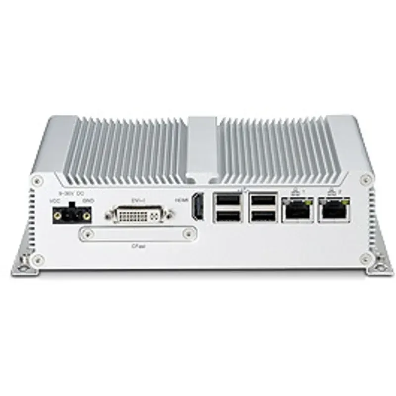 Nexcom NISE 104 Compact Fanless Industrial Controller — Front View with I/O