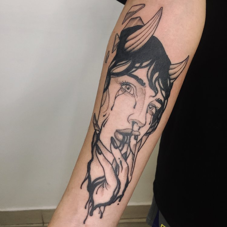 Tatuaje de Mono Blanco