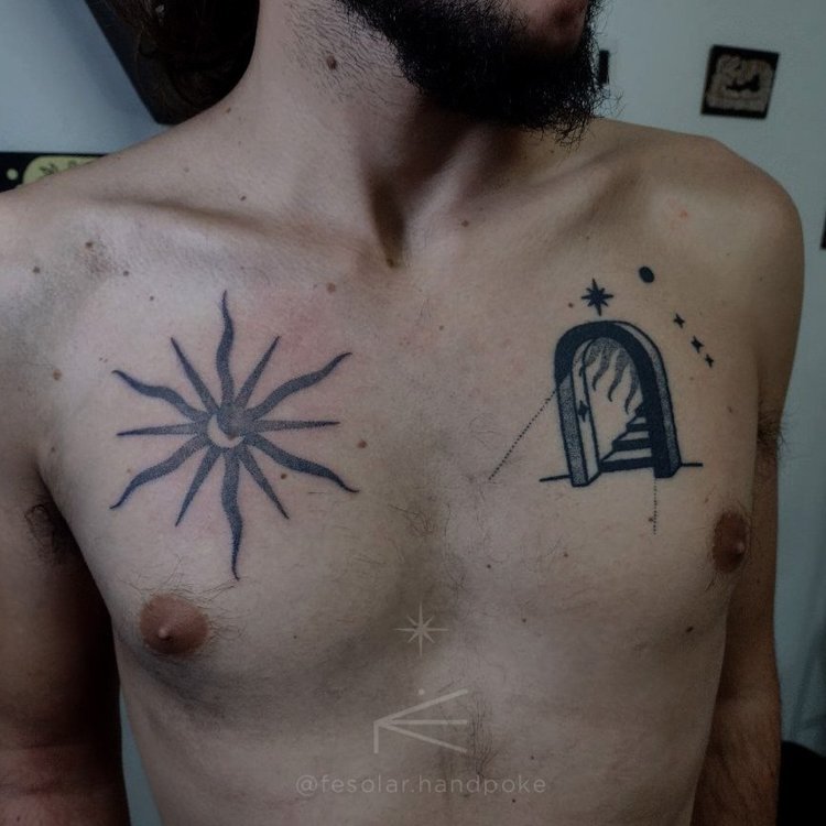 Tatuaje de Fede Solar Handpoke