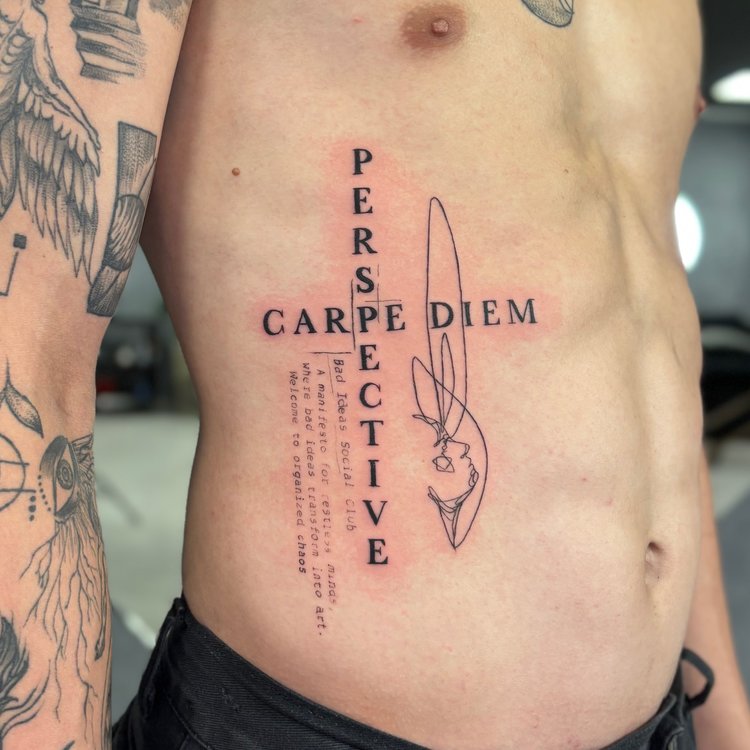 Tatuaje de Bad Ideas Social Clib