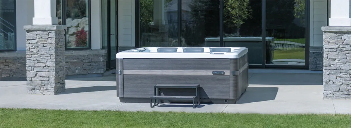 Bullfrog A-Series Spa on a clean patio