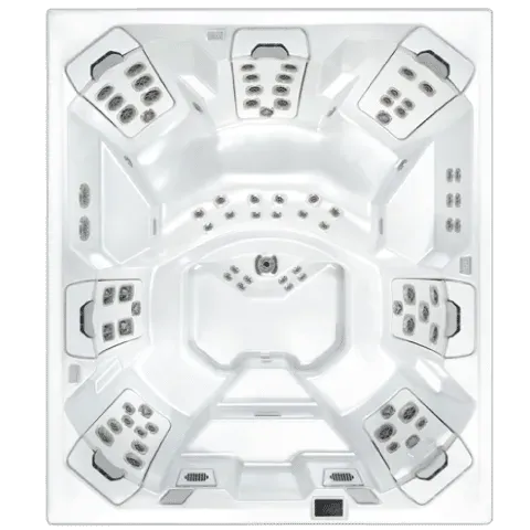 Top-down view of the M9 Spa layout