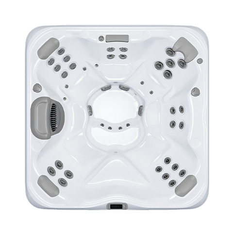 Top-down view of the X7 Spa layout